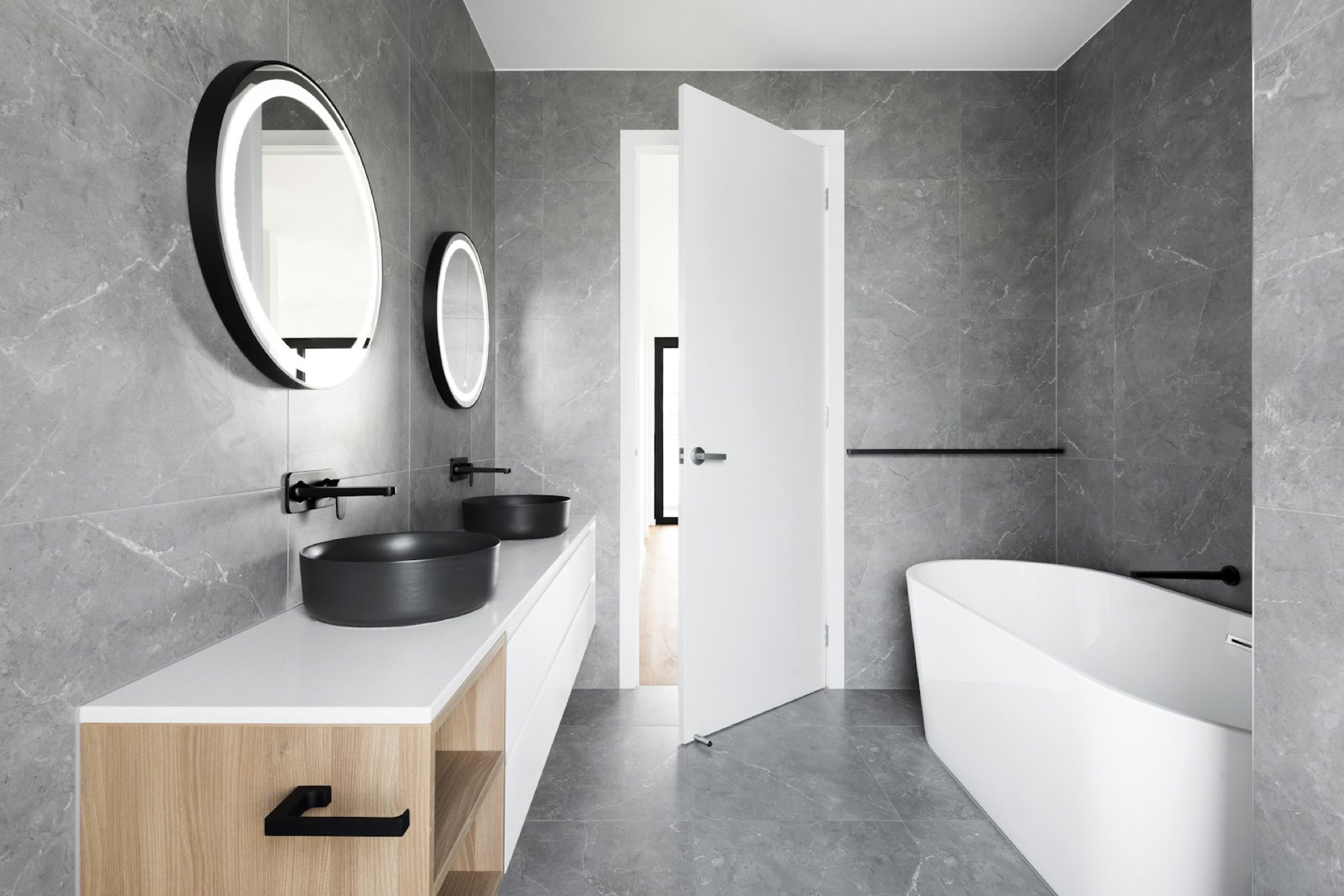 Modern bathroom finish