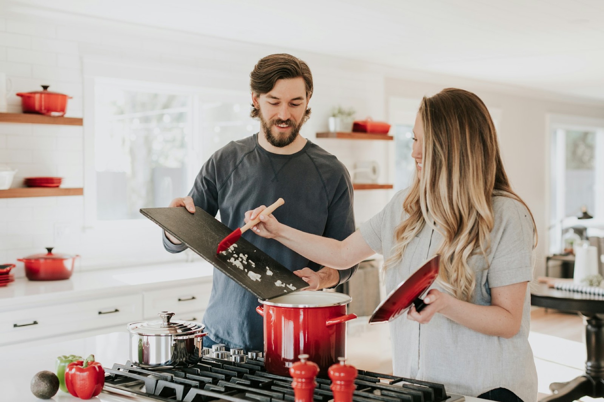 Open, sociable kitchen